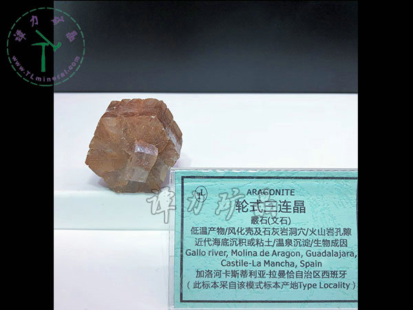 輪式三連晶霰石，西班牙